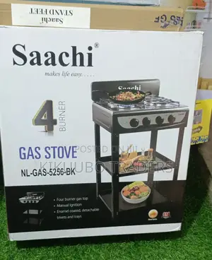 Saachi 4 Burner Gas Stove Cooker With Shelves