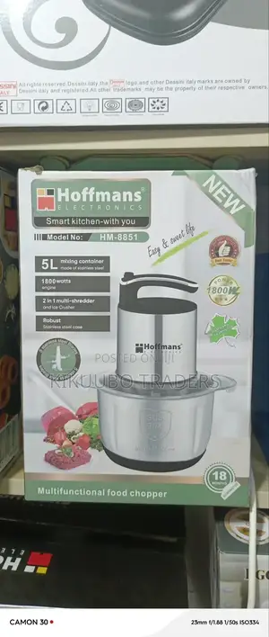Hoffmann 5L Stainless Steel Multifunctional Food Chopper