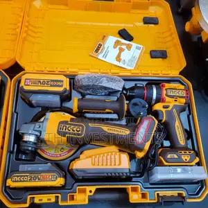 Ingco Cordless Drill With Angle Grinder All Brushless