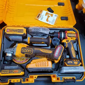 Ingco Cordless Drill With Angle Grinder All Brushless