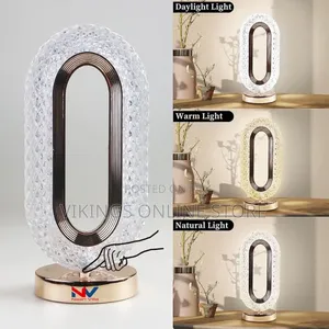 Oval Crystal Table Lamp