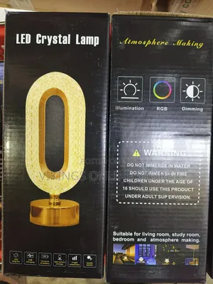 Oval Crystal Table Lamp