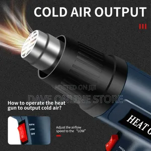 Output Hot/Cool Air Fast 2000W Industrial/Home Heat Gun