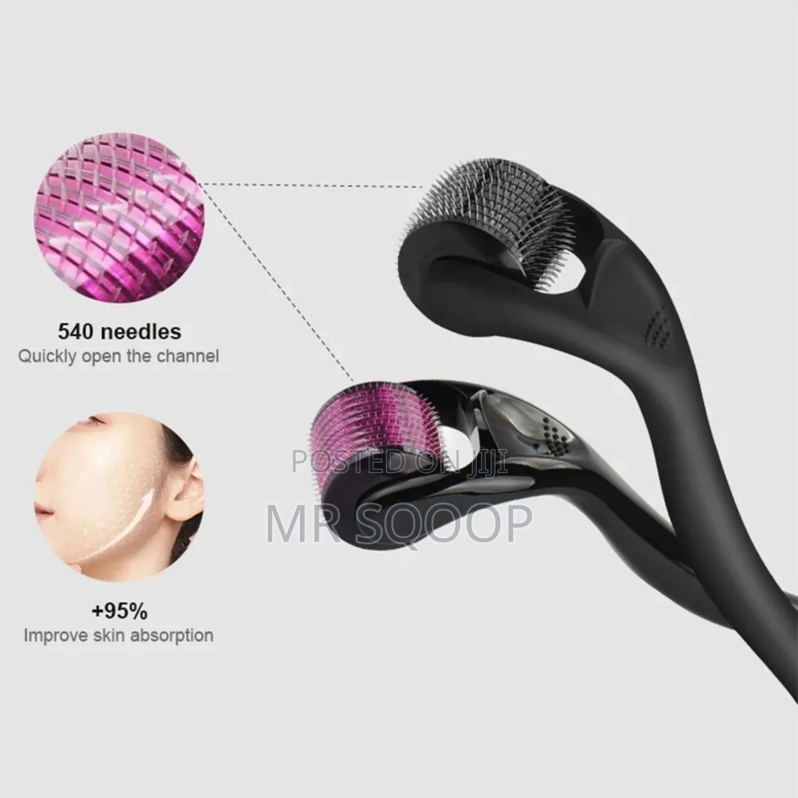Micro Needle Derma Roller Skincare Beard Growth Brush