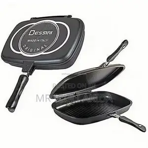 Dessini 40cm Non-Stick Die-Cast Double Grill Frying Pan