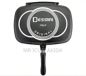 Dessini 40cm Non-Stick Die-Cast Double Grill Frying Pan