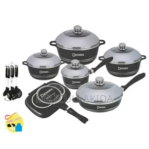 Dessini 23pcs Stone Granite Marble Coated Cookware Pots Set