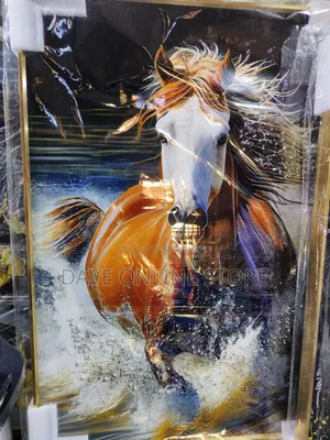 Colorful Artistic Wall Art Poster Beautiful Horse Portrait