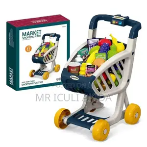 41pcs Kids Pretend Mini Supermarket Shopping Trolley Cart
