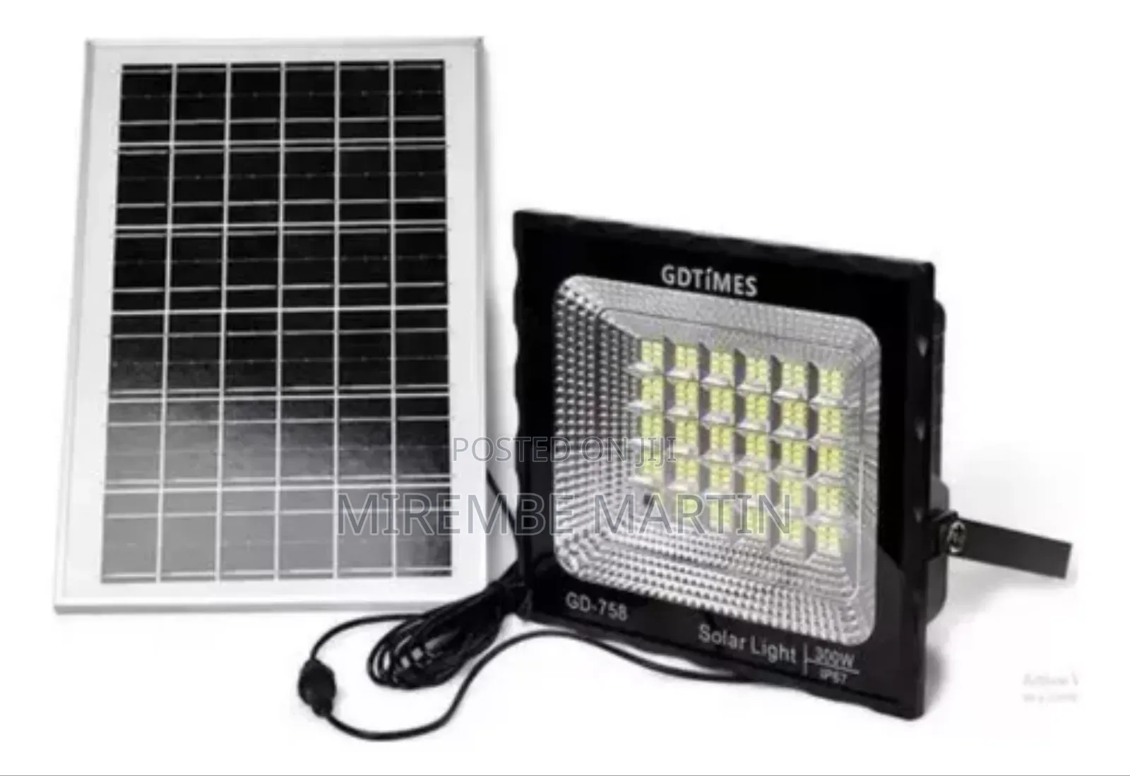 Outdoor Solar Led Reflector Kit Panel 300w Lamp Control