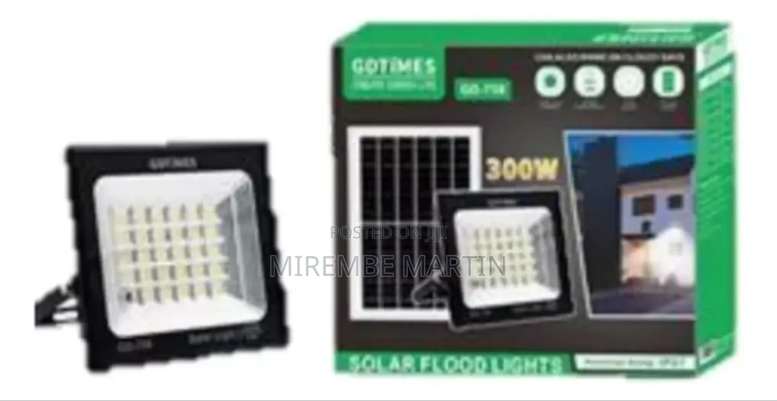 Outdoor Solar Led Reflector Kit Panel 300w Lamp Control