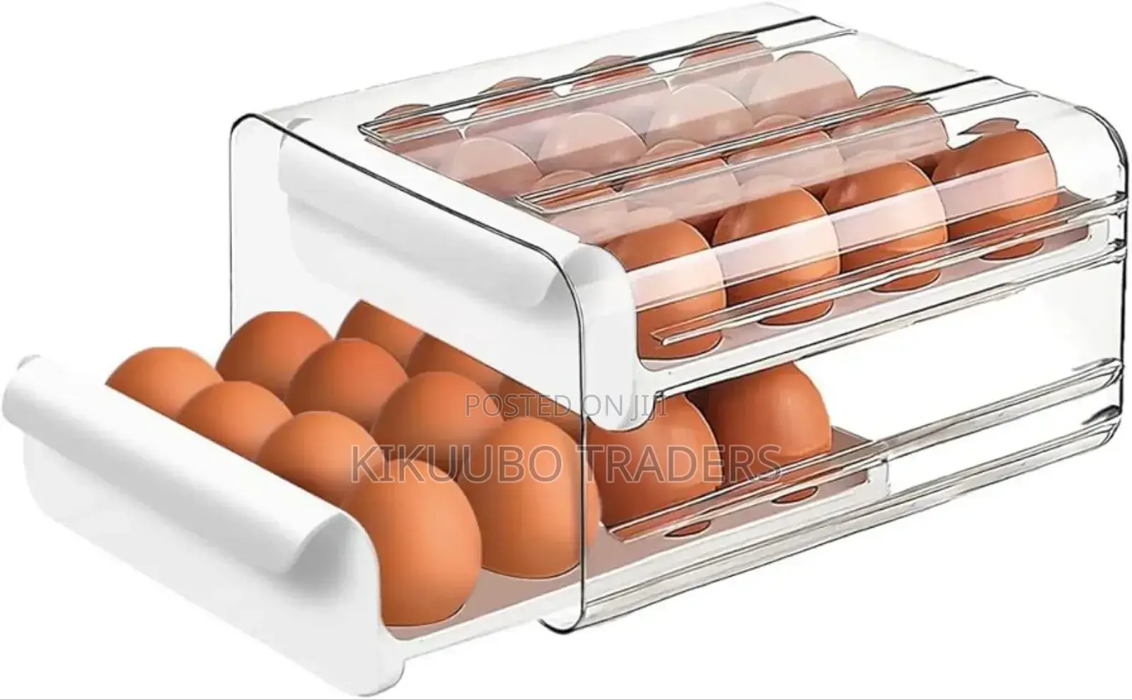Egg Storage Double Layer Drawer Box
