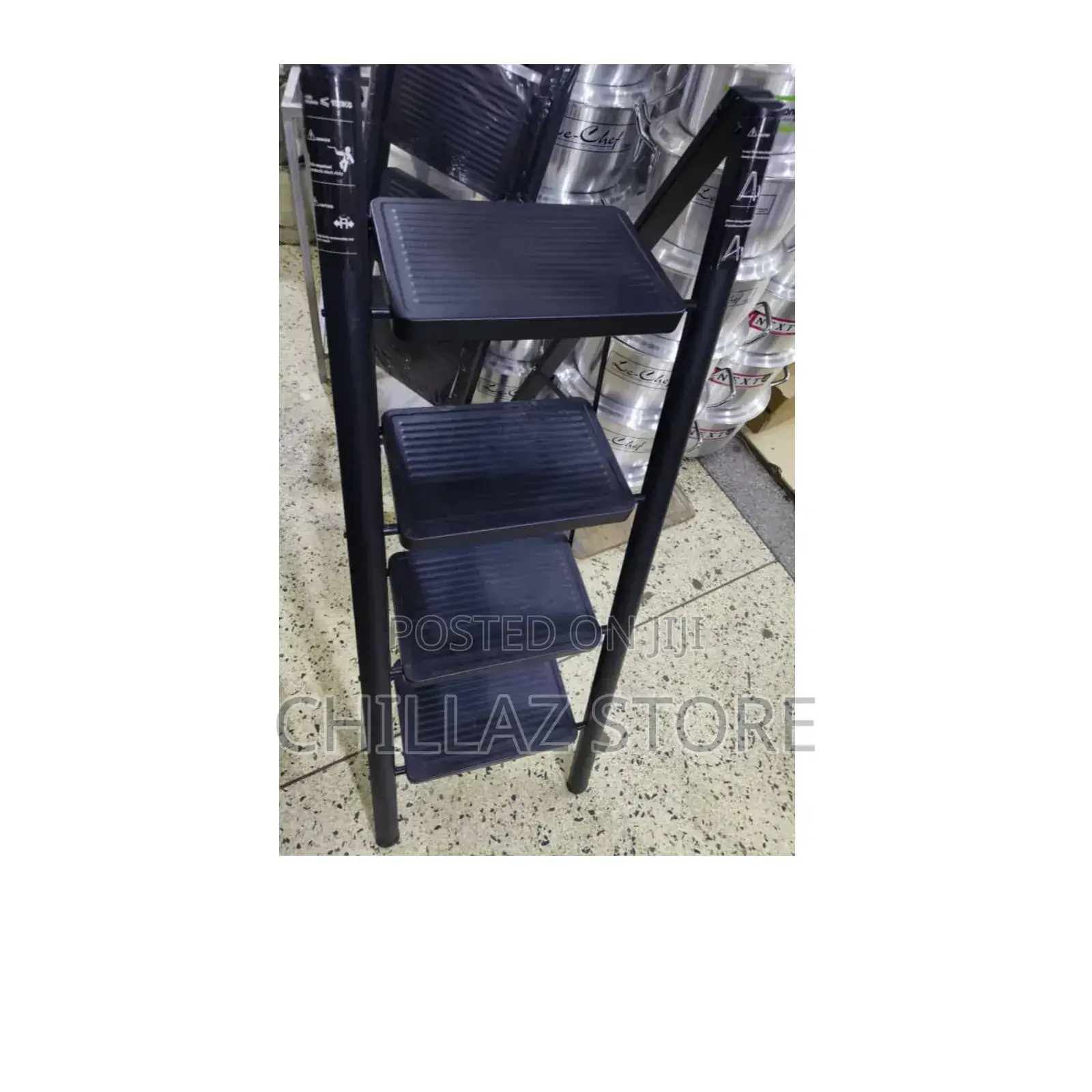 4 Step Black Ladder.