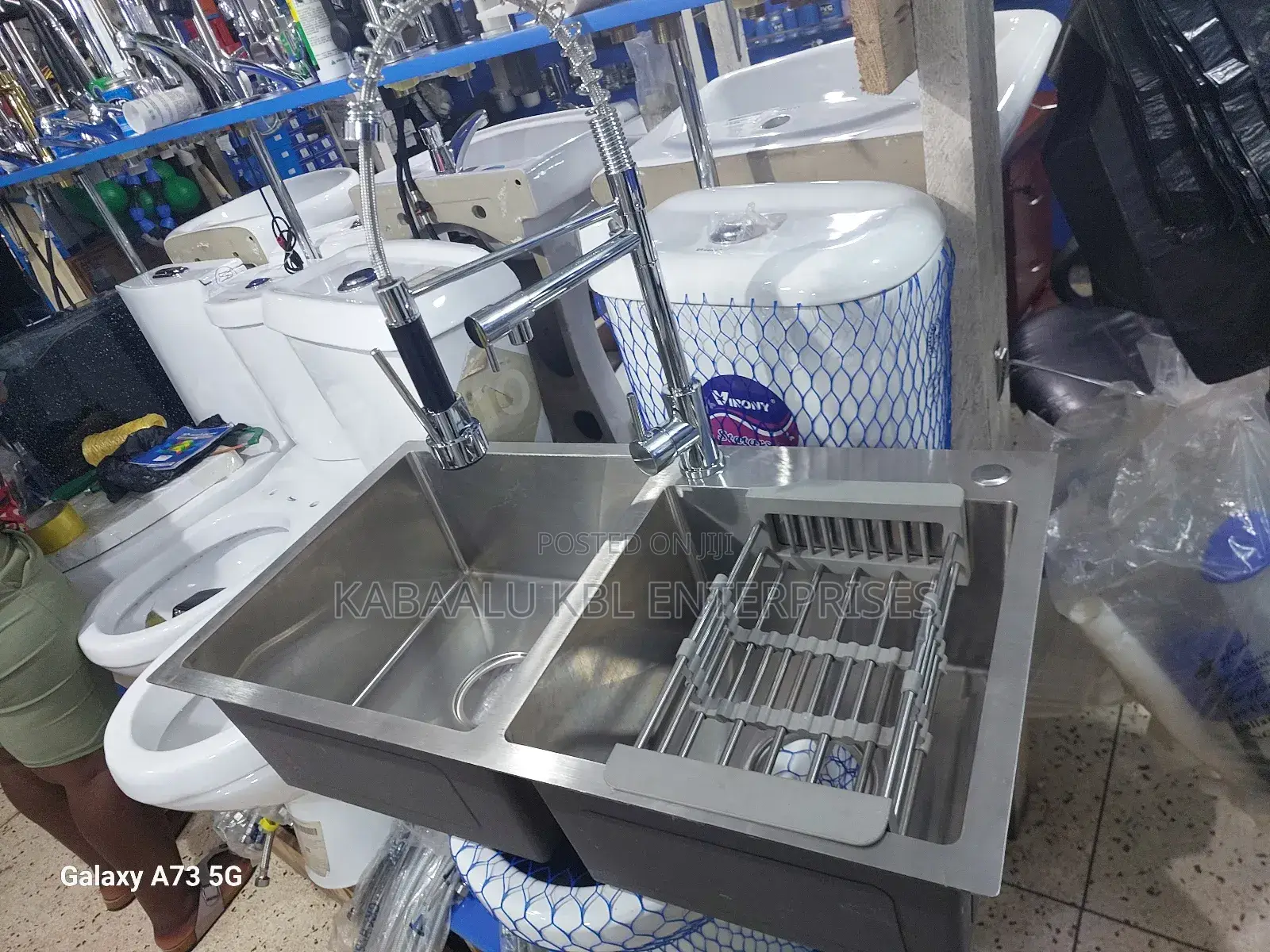 Heavy Duty Worktop Kitchen Sink With Sink Mixer Complete Set
