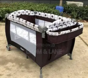 Portable Foldable 4 in 1 Convertible Toddler Baby Bed Crib