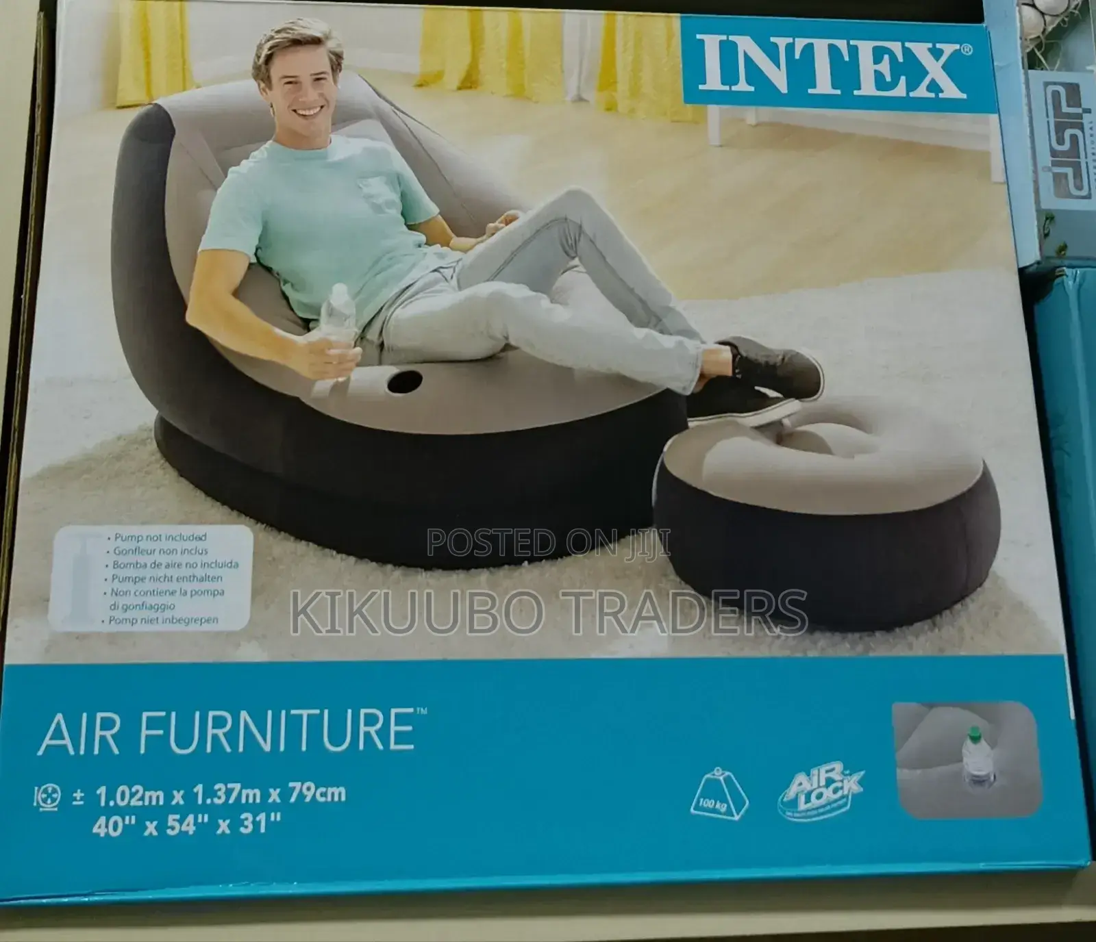 Intex Inflatable Air Sofa With Footrest