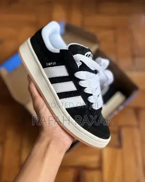 Original Adidas Campus Oos Black Gum Suede Sneakers