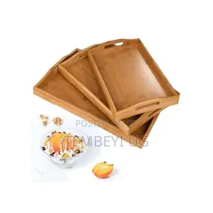 Set of 3 Bamboo Wooden Trays