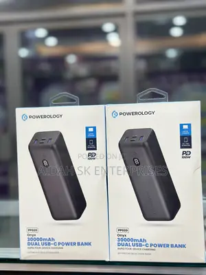 Powerology 100W 30000mah Dual USB-C Powerbank