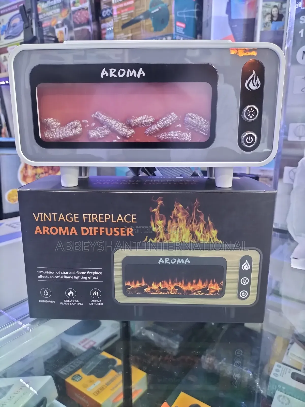Vintage Fireplace Aroma Diffuser Flame Aroma Humidifier
