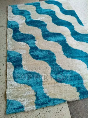 Executive Shaggy Heavy Wool Carpet.2*3m.( Blue, Cream)