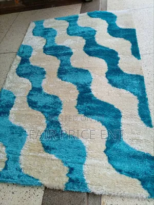 Executive Shaggy Heavy Wool Carpet.2*3m.( Blue, Cream)