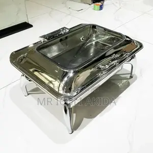9L Decorativ Fancy Silver Hydraulic Buffet Stove Food Warmer