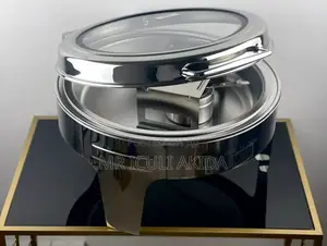 Round Stainless Steel Fancy Buffet Chafing Dish Food Warmer