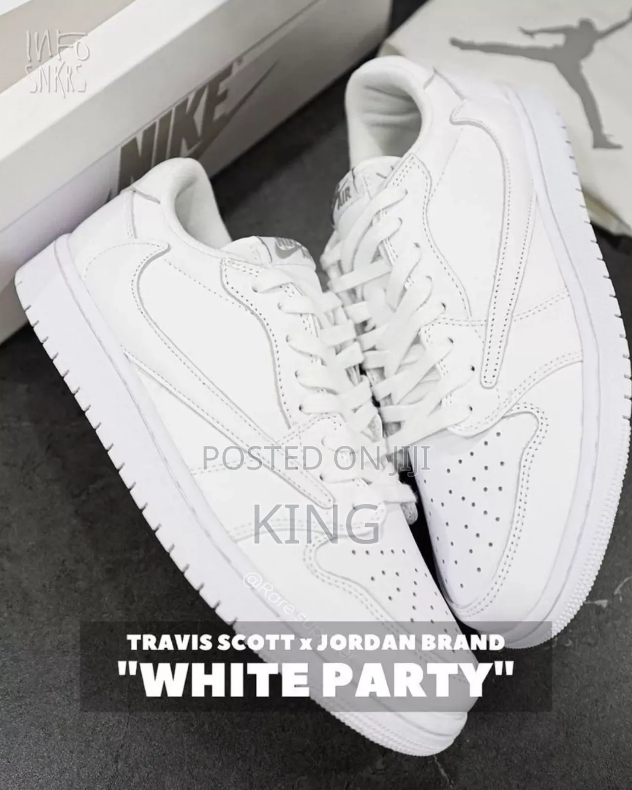 Travis Scott Jordan 1 Low White Party