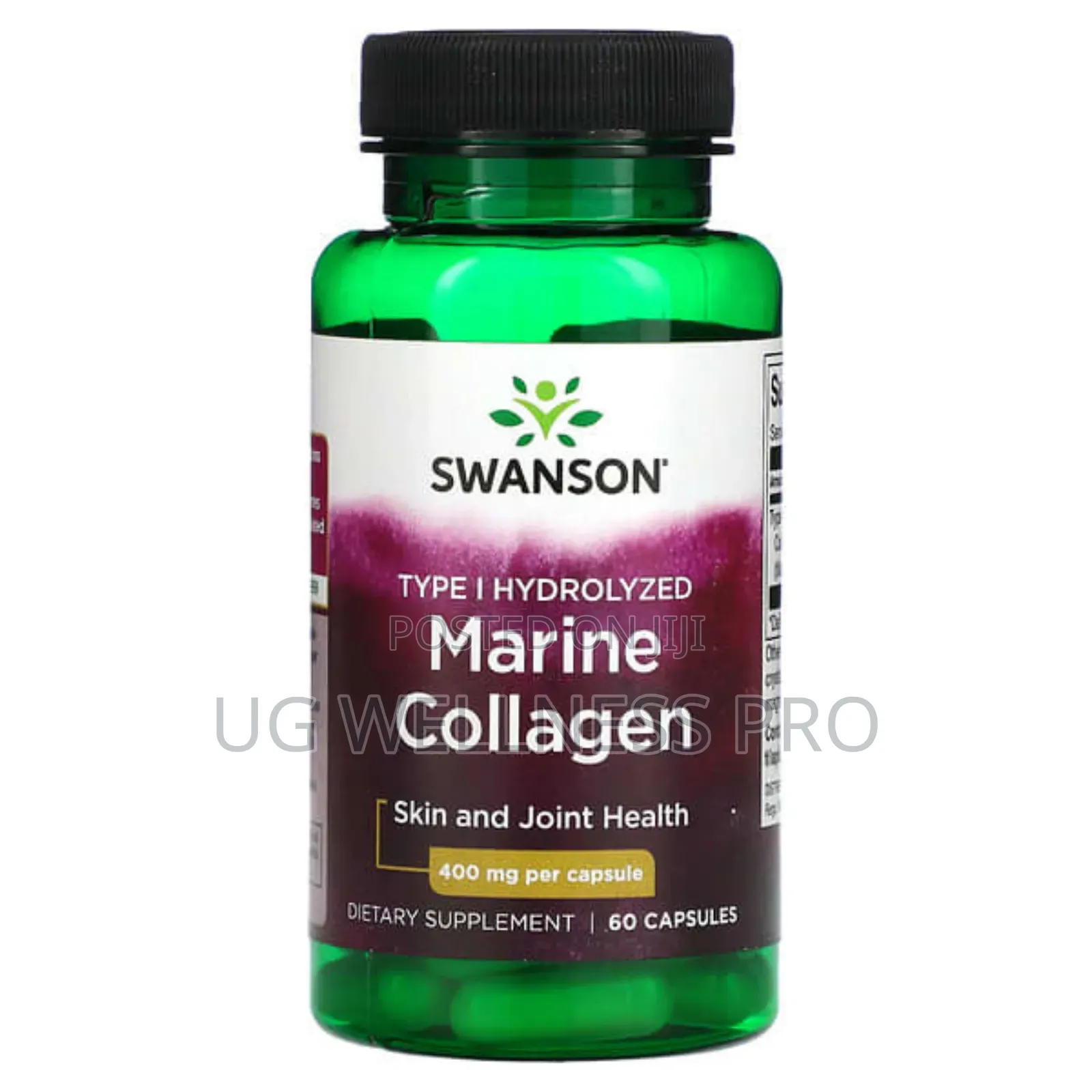 Swanson, Marine Collagen, 400 Mg, 60 Capsules