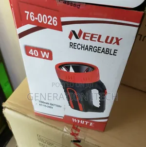Neelux Rechargeable Led Torch - 40 Watts - Bright Light