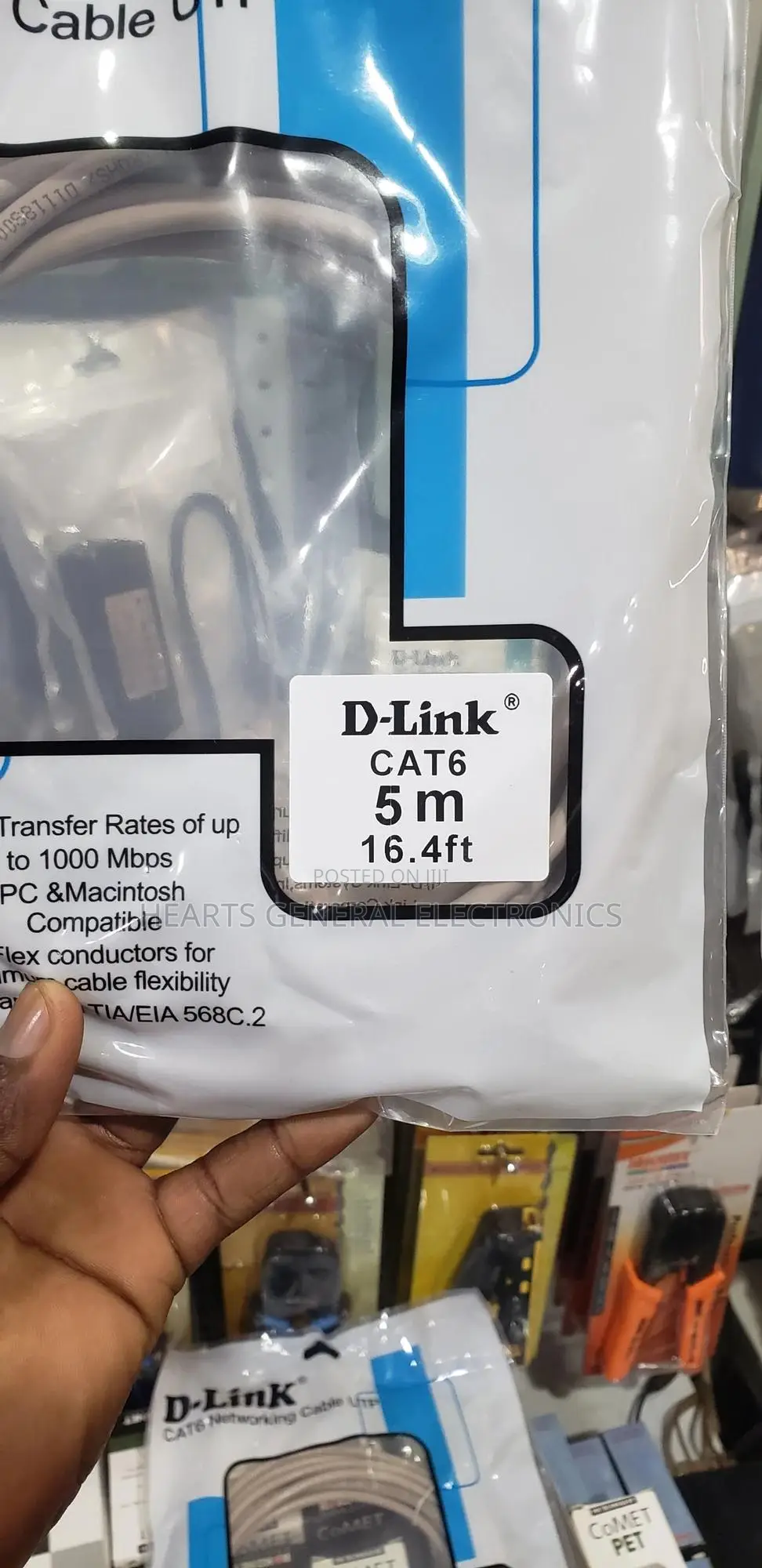 D-Link Cat6 Patch Cord 5m