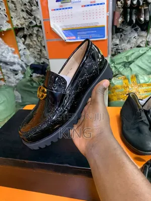 Goodie Deep Black Leather Loafers