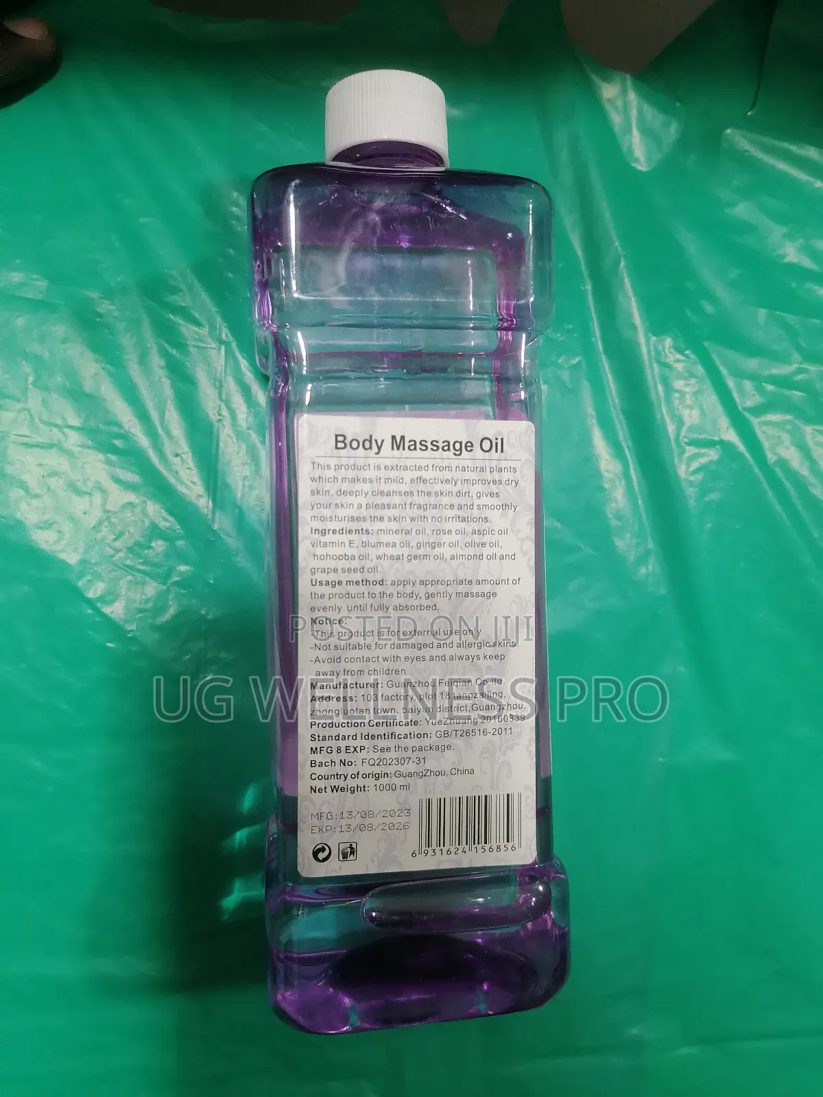 Body Massage Oil Lavender 1000ml