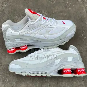 New Nike Shox Ride 2 SP Supreme White Sneakers in Stock
