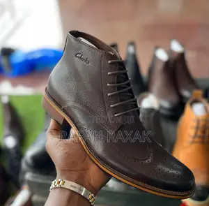 Original Dark Brown Clarks Oxford Gentle Leather Boots