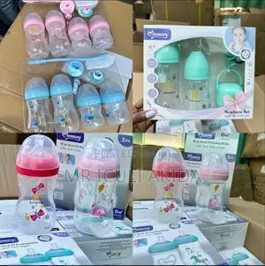 Momeasy Wide Neck PP Anti-Colic Feeding Bottle Set