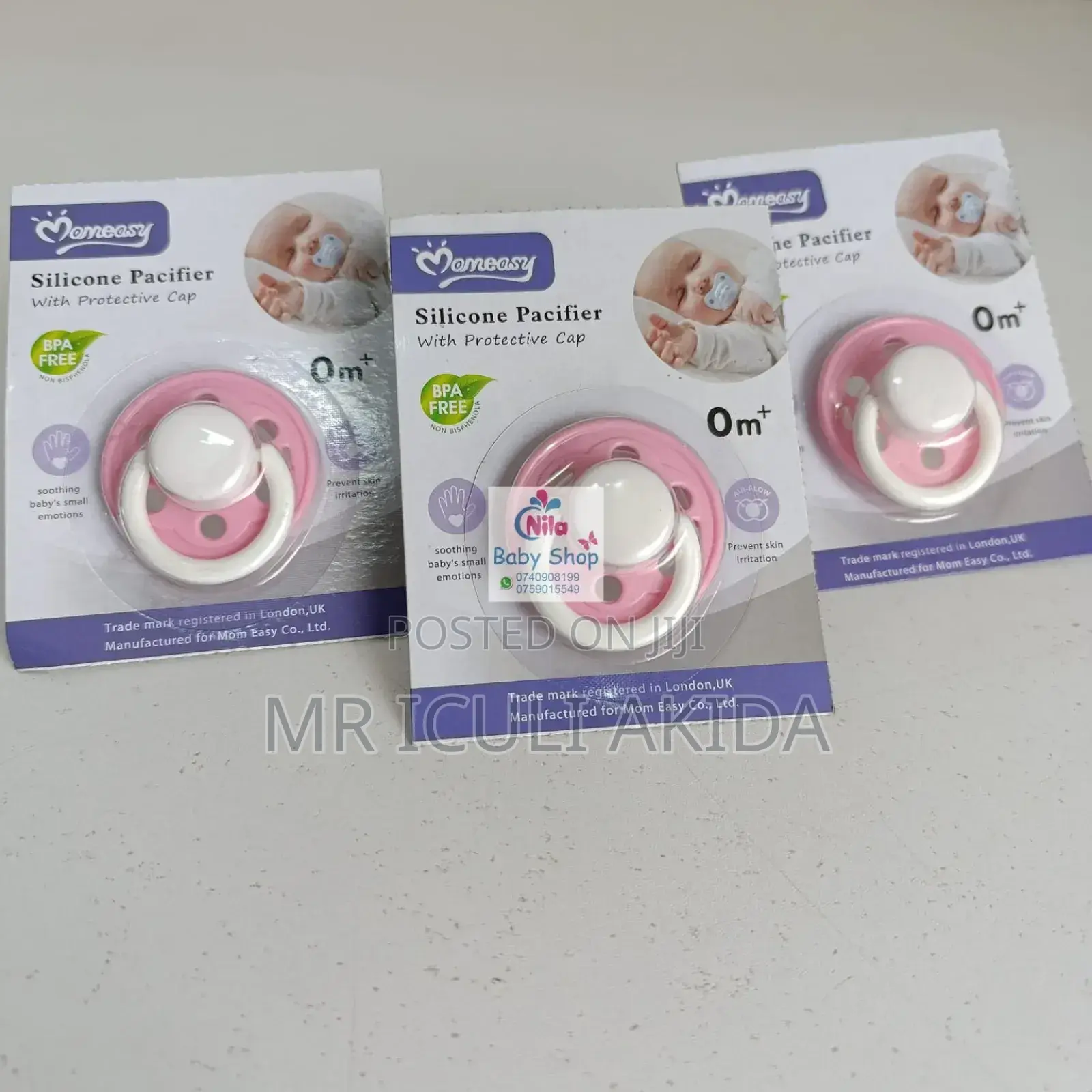 Momeasy Baby Silicone Pacifier With Protective Cap