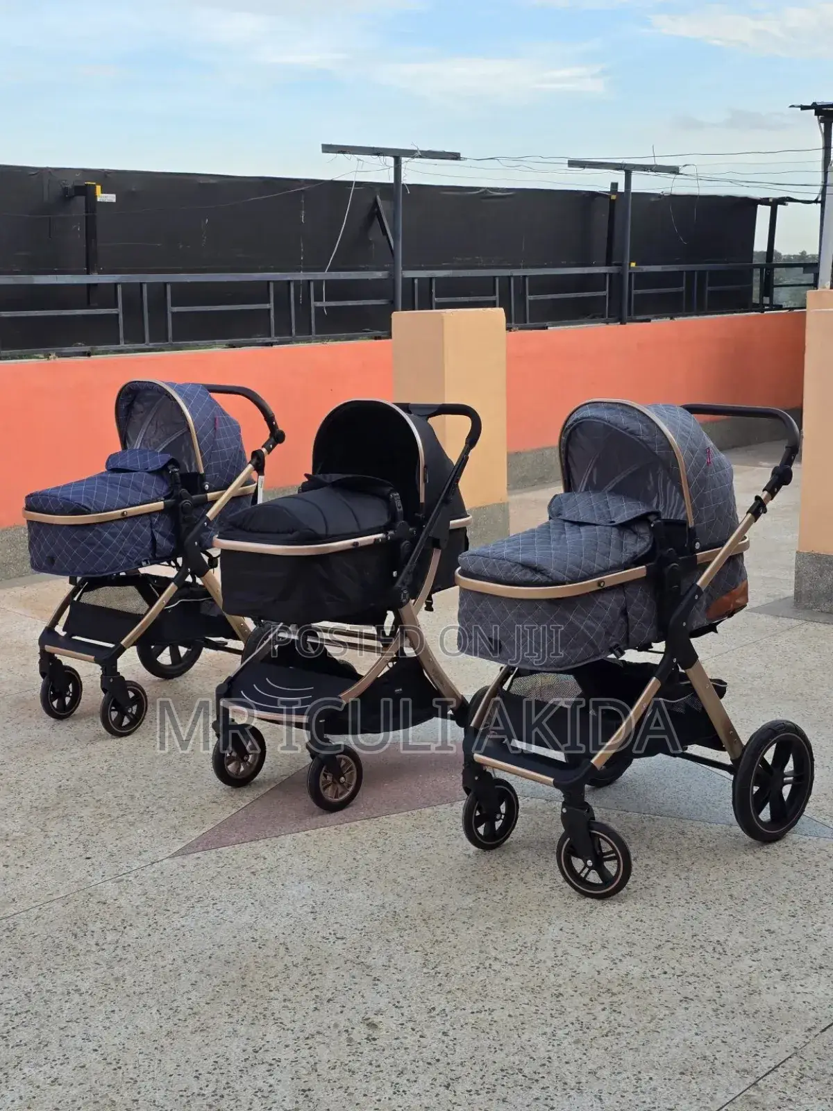 Baby Bassinet Stroller Set With Carry Coat and Diaper Bag