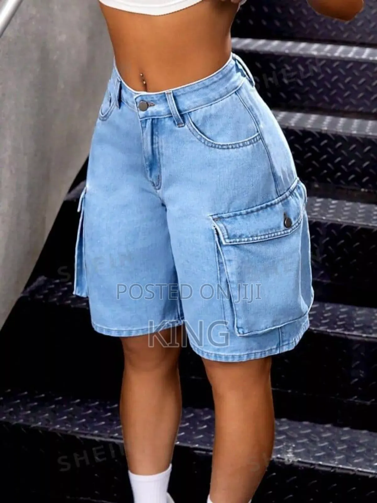 Approved Women's Jean Cargo Shorts
