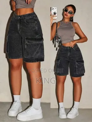 Top Classic Women's Jean Cargo Shorts