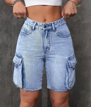 Show Off Women's Jean Cargo Shorts