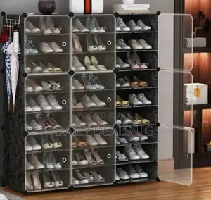 4 Columns Plastic Shoe Wardrobe