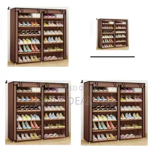 Brown Portable Shoe Wardrobe