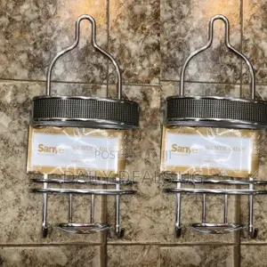 Metallic Bathroom Shelf Rack Organizer