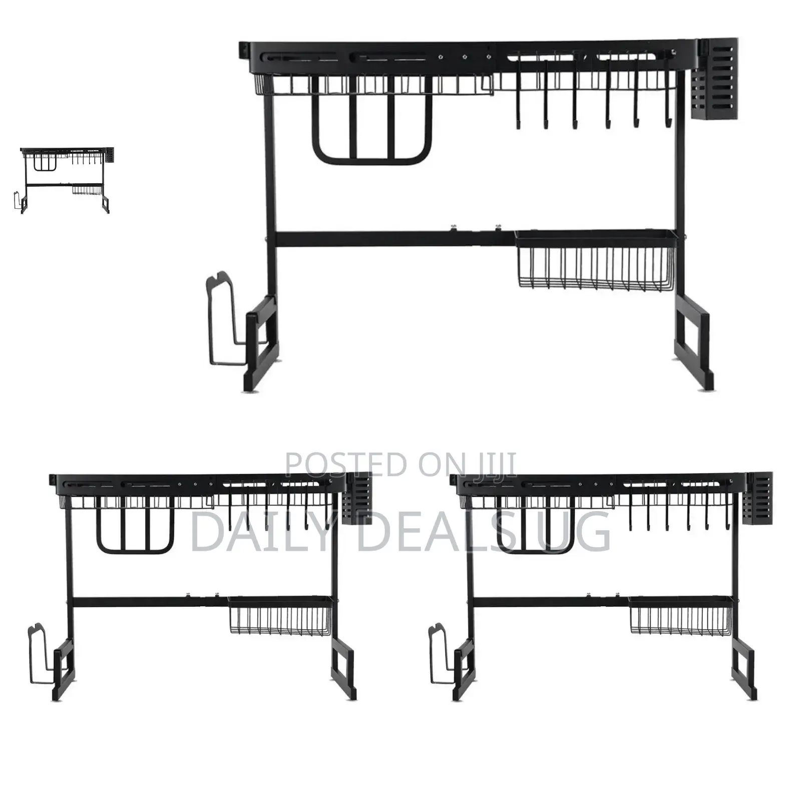 Aluminum Over the Sink Rack Organizer