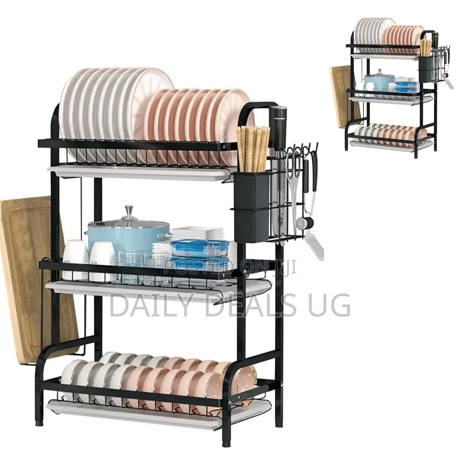 Aluminum 3 Layer Dish Rack Holder