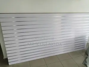 4ftx8ft Store MDF Full White Slat Wall Panel Display Board