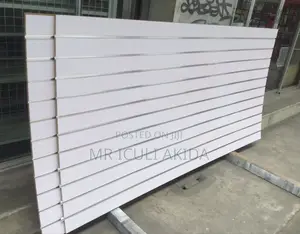 4ftx8ft Store MDF Full White Slat Wall Panel Display Board