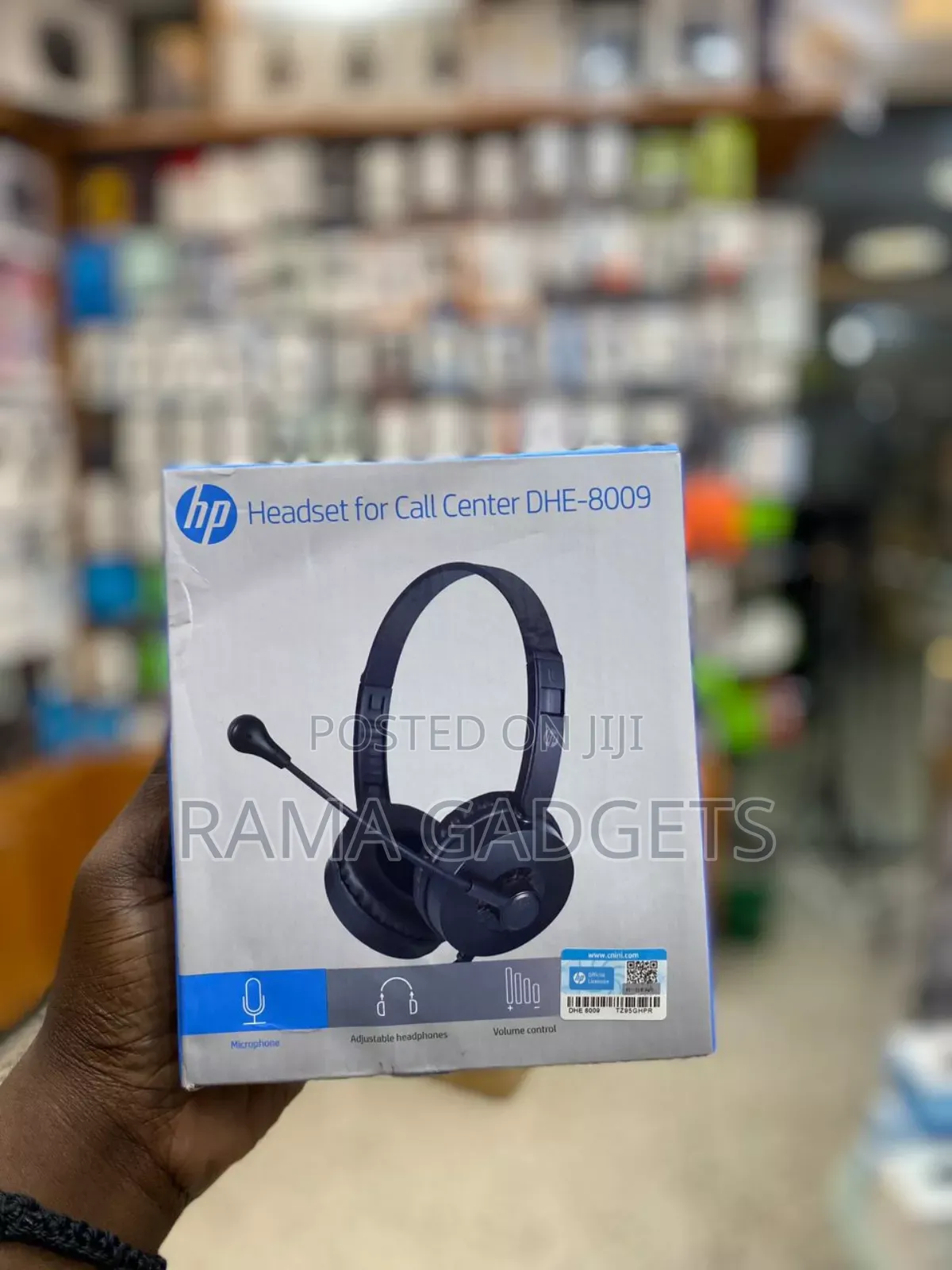 HP DHE-8009 Gaming Stereo Headphone With Mic, Black,